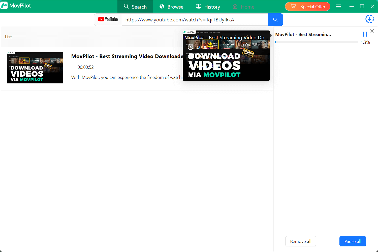 Downloading YouTube Video