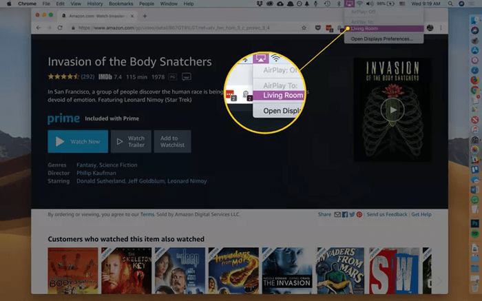 Reproduzca vídeos de Amazon Prime desde AirPlay a través del navegador de Mac