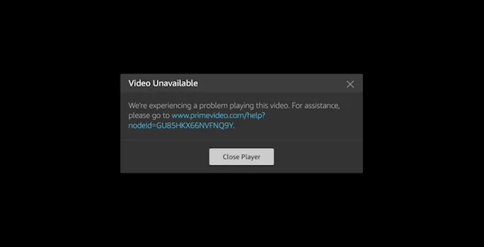 Amazon Video No Longer Available