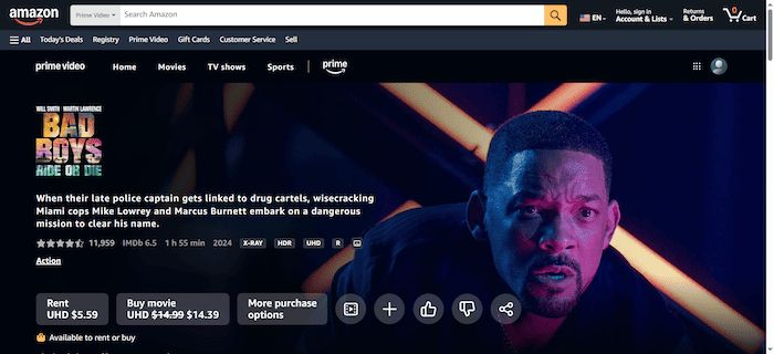 Rent Bad Boys Ride or Die on Amazon