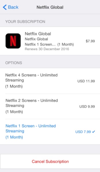 Cancele sua assinatura da Netflix no iPhone/iPad