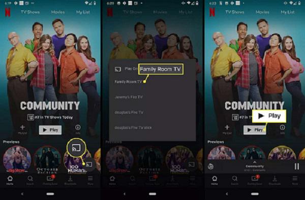 Cast Netflix from Phone to TV