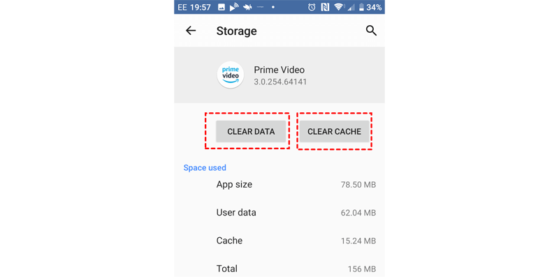 Clear Prime Video Cache on Android