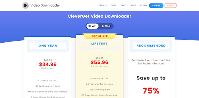 CleverGet Pricing