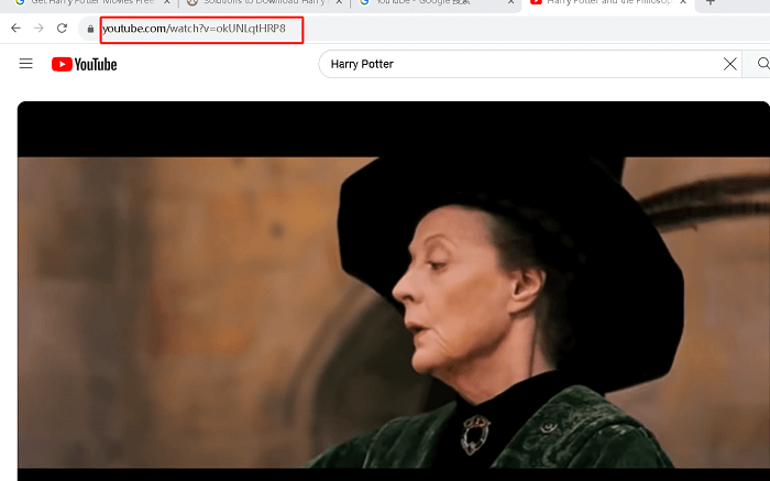  Copy the URL of Harry Potter