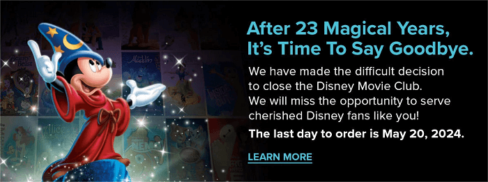 Disney Movie Club Closing Notification