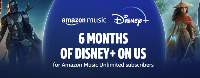 Disney Plus 和 Amazon Music Unlimited 均可免费使用