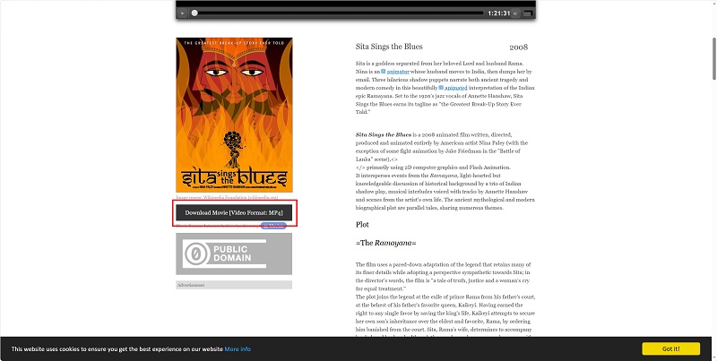 Download MP4 Movies on Public Domain Movies