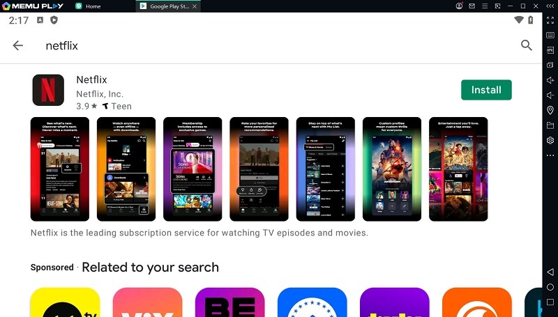 Download Netflix with MemuPlay on Laptop