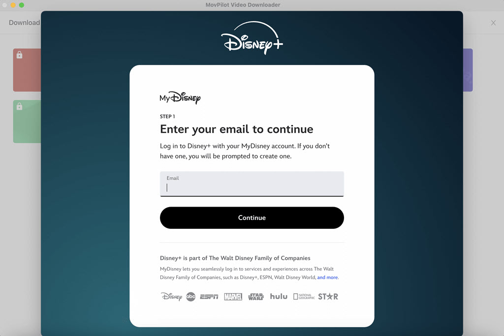 登录 Disney Plus