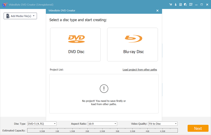 DVD Creator Main Interface