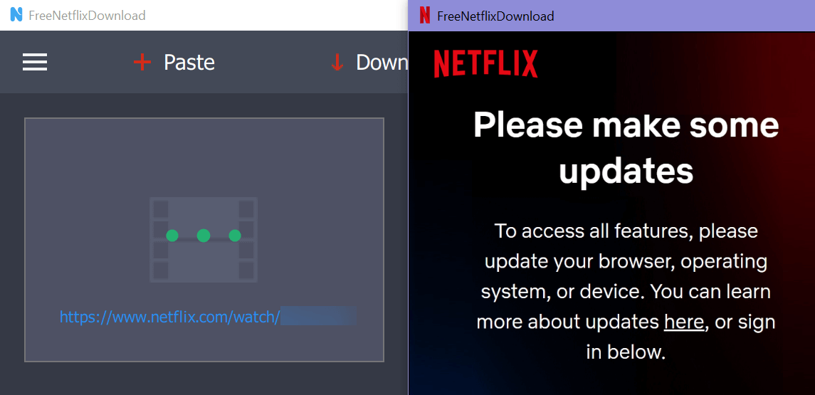 FreeGrabApp Netflix Downloader Not Working