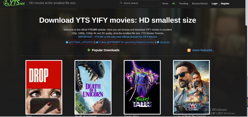 Get MP4 Movie Download via YTS.MX