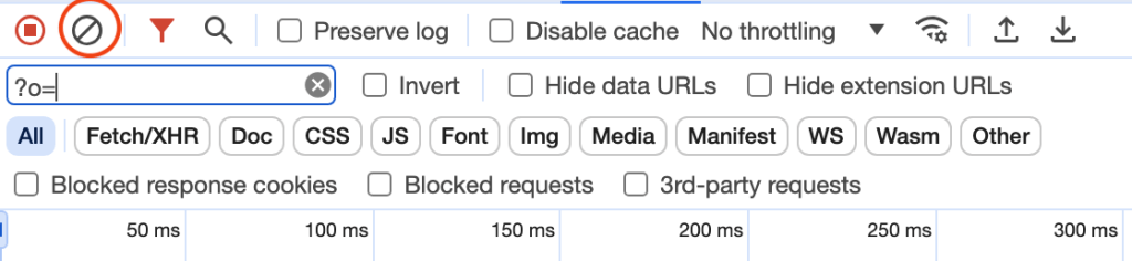 Search in Google Chrome Developer Tool