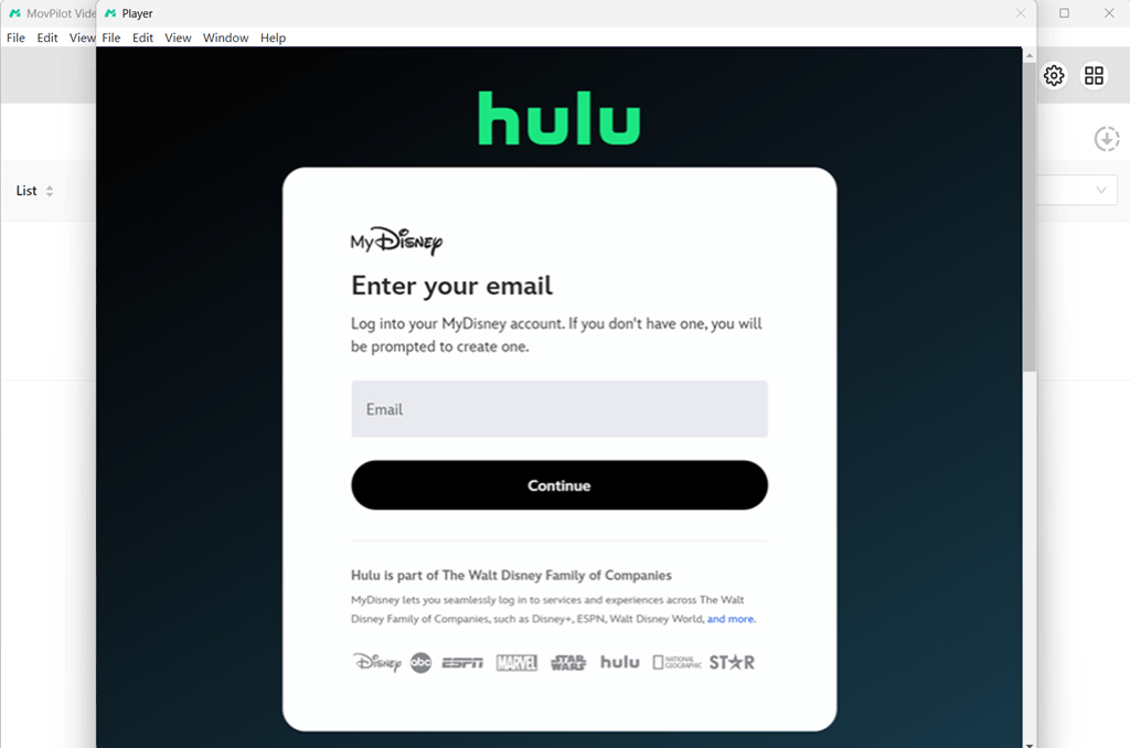 Log into the Hulu Account