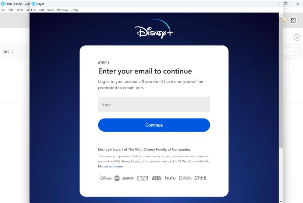 Pazu Disney Plus Downloader Interface