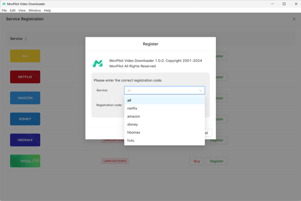 Fullfør programregistrering