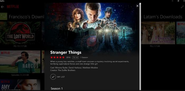 Search for Stranger Things on Netflix