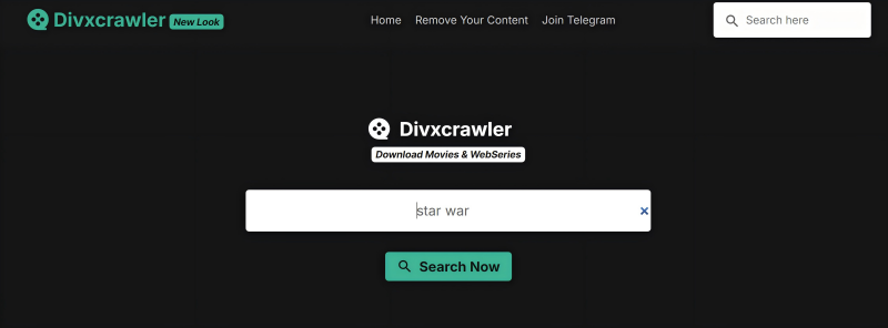 Search Movie on Divxcrawler 