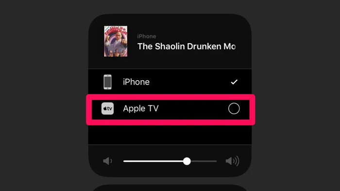 Vælg dit Apple TV til AirPlay