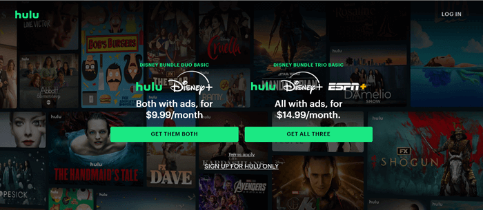 Regístrate en Hulu