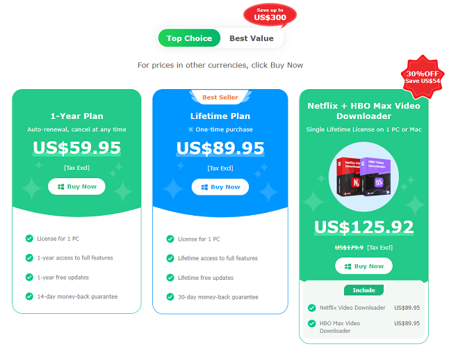 MovPilot HBO Max Video Downloader Pricing Plans