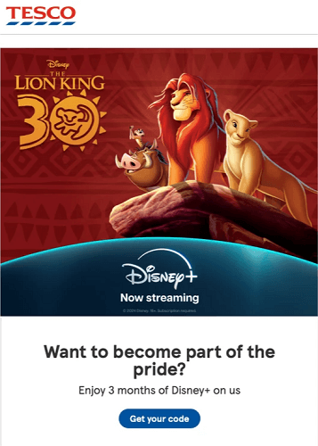 Essai gratuit de Tesco Disney Plus