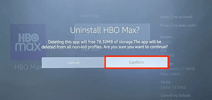 Uninstall and Reinstall HBO Max App