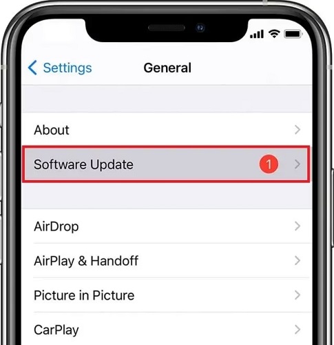 Aggiorna il sistema operativo dell'iPhone