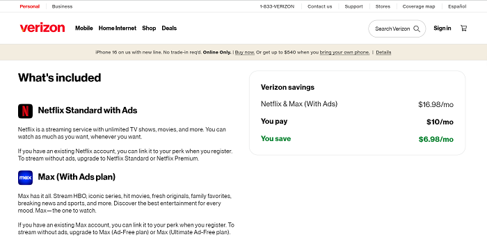 Verizon Netflix Discount